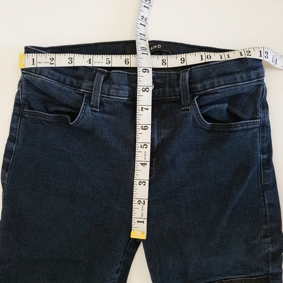 J Brand Nova Rail Patchwork Skinny High Rise Jeans in Bluebird Sz 28 - Picture 13 of 14